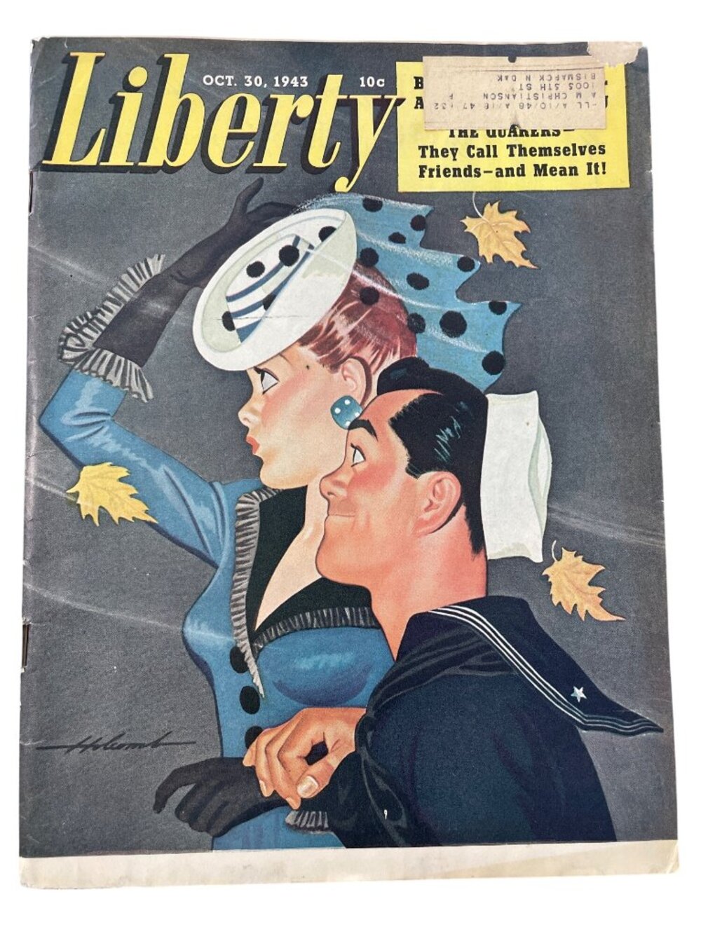 Liberty Magazine October 30 1943 Issue WWII Era Media Rare The Quakers Friends